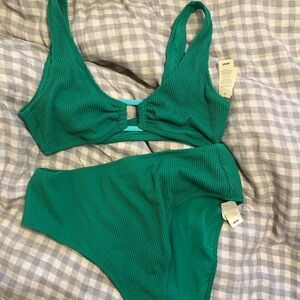 aerie Green high cut bikini
